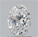 Natural Diamond 0.60 Carats, Oval with  Cut, D Color, VVS2 Clarity and Certified by GIA