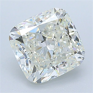 Foto Diamante Natural 1.71 quilates, Del cojín , Color J, claridad VS2 y certificado GIA de