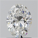 Natural Diamond 1.00 Carats, Oval with  Cut, F Color, SI1 Clarity and Certified by GIA