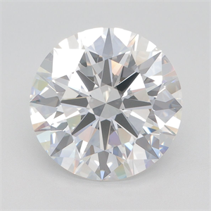 Picture of Lab Grown Diamond 5.33 Carats, Round with Ideal Cut, G Color, IF Clarity and Certified by IGI