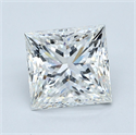 Natural Diamond 3.71 Carats, Princess with  Cut, G Color, SI2 Clarity and Certified by GIA