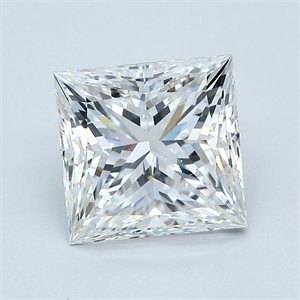 Picture of Natural Diamond 3.71 Carats, Princess with  Cut, G Color, SI2 Clarity and Certified by GIA