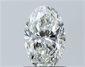 Natural Diamond 1.01 Carats, Oval with  Cut, H Color, VS2 Clarity and Certified by GIA