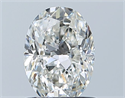 Natural Diamond 0.90 Carats, Oval with  Cut, H Color, SI1 Clarity and Certified by GIA