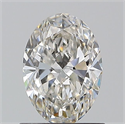 Natural Diamond 0.90 Carats, Oval with  Cut, H Color, VVS1 Clarity and Certified by GIA