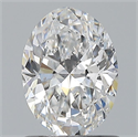 Natural Diamond 0.90 Carats, Oval with  Cut, E Color, SI2 Clarity and Certified by GIA