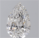 Natural Diamond 0.97 Carats, Pear with  Cut, E Color, SI2 Clarity and Certified by GIA