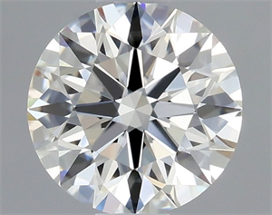 Picture of Natural Diamond 0.52 Carats, Round with Excellent Cut, I Color, VVS1 Clarity and Certified by GIA