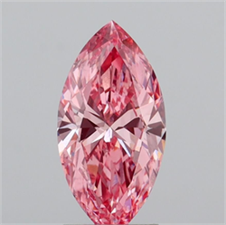 Picture of Lab Grown Diamond 2.07 Carats, Marquise with  Cut, Fancy Vivid Pink Color, VS1 Clarity and Certified by IGI