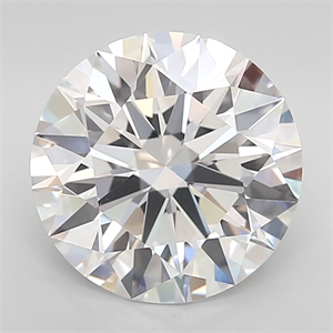 Picture of Lab Grown Diamond 3.51 Carats, Round with Ideal Cut, D Color, IF Clarity and Certified by IGI