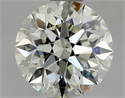 Natural Diamond 0.75 Carats, Round with Excellent Cut, L Color, SI2 Clarity and Certified by GIA