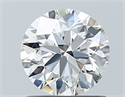 Natural Diamond 0.90 Carats, Round with Excellent Cut, H Color, VVS1 Clarity and Certified by GIA
