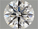 Natural Diamond 0.44 Carats, Round with Excellent Cut, H Color, VVS2 Clarity and Certified by GIA