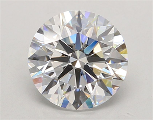 Picture of Lab Grown Diamond 3.01 Carats, Round with Ideal Cut, D Color, VVS2 Clarity and Certified by IGI