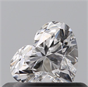 Natural Diamond 0.41 Carats, Heart with  Cut, D Color, VVS2 Clarity and Certified by GIA