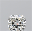 Natural Diamond 0.50 Carats, Cushion with  Cut, J Color, VS2 Clarity and Certified by GIA