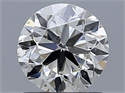 Natural Diamond 1.01 Carats, Round with Very Good Cut, I Color, SI1 Clarity and Certified by GIA