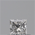 Natural Diamond 0.27 Carats, Princess with  Cut, E Color, VVS1 Clarity and Certified by GIA