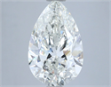 Natural Diamond 3.02 Carats, Pear with  Cut, H Color, SI1 Clarity and Certified by IGI