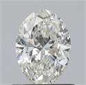 Natural Diamond 0.70 Carats, Oval with  Cut, H Color, VS2 Clarity and Certified by GIA
