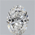Natural Diamond 0.60 Carats, Oval with  Cut, F Color, VS2 Clarity and Certified by GIA