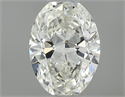 Natural Diamond 0.30 Carats, Oval with  Cut, I Color, VVS2 Clarity and Certified by GIA