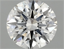 Lab Grown Diamond 1.07 Carats, Round with Ideal Cut, F Color, VVS2 Clarity and Certified by IGI