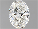 Natural Diamond 1.02 Carats, Oval with  Cut, H Color, VVS2 Clarity and Certified by GIA