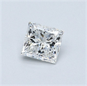 Natural Diamond 0.44 Carats, Princess with  Cut, G Color, VVS1 Clarity and Certified by GIA