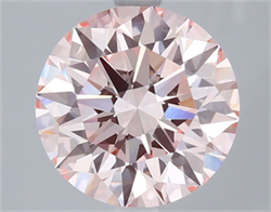 Picture of Lab Grown Diamond 3.57 Carats, Round with Ideal Cut, Fancy Pink Color, VS1 Clarity and Certified by IGI