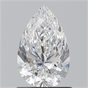 Natural Diamond 1.01 Carats, Pear with  Cut, D Color, SI2 Clarity and Certified by GIA