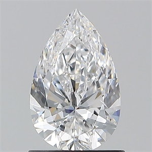 Picture of Natural Diamond 1.01 Carats, Pear with  Cut, D Color, SI2 Clarity and Certified by GIA