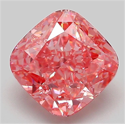Picture of Lab Grown Diamond 3.04 Carats, CUSHION MODIFIED with  Cut, Fancy Vivid Pink Color, VVS2 Clarity and Certified by IGI