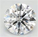 Lab Grown Diamond 2.39 Carats, Round with Ideal Cut, D Color, IF Clarity and Certified by IGI