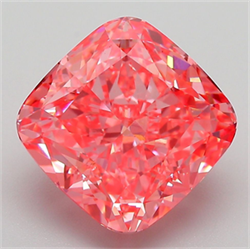 Picture of Lab Grown Diamond 6.26 Carats, CUSHION MODIFIED with  Cut, Fancy Vivid Pink Color, VVS2 Clarity and Certified by IGI