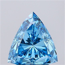 Picture of Lab Grown Diamond 2.01 Carats, TRIANGULAR with  Cut, Fancy Vivid Blue Color, VVS2 Clarity and Certified by IGI