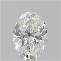 Natural Diamond 1.20 Carats, Oval with  Cut, H Color, VS2 Clarity and Certified by GIA
