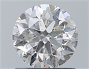 Natural Diamond 1.03 Carats, Round with Very Good Cut, G Color, SI2 Clarity and Certified by IGI