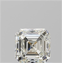 Natural Diamond 0.90 Carats, Asscher with  Cut, K Color, VVS1 Clarity and Certified by GIA
