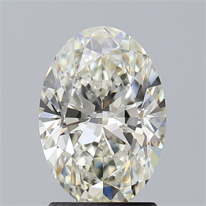 Picture of Natural Diamond 1.57 Carats, Oval with  Cut, J Color, VVS1 Clarity and Certified by GIA