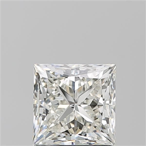 Foto Diamante Natural 1.51 quilates, Princesa , Color J, claridad SI1 y certificado GIA de