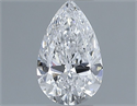 Natural Diamond 0.52 Carats, Pear with  Cut, D Color, SI1 Clarity and Certified by GIA