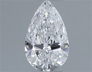 Picture of Natural Diamond 0.52 Carats, Pear with  Cut, D Color, SI1 Clarity and Certified by GIA