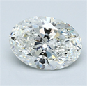 Diamante Natural 2.01 quilates, Ovalado , Color G, claridad SI1 y certificado GIA