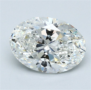 Foto Diamante Natural 2.01 quilates, Ovalado , Color G, claridad SI1 y certificado GIA de