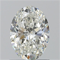 Natural Diamond 1.01 Carats, Oval with  Cut, I Color, SI1 Clarity and Certified by GIA
