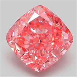 Picture of Lab Grown Diamond 3.09 Carats, CUSHION MODIFIED with  Cut, Fancy Vivid Pink Color, VS1 Clarity and Certified by IGI