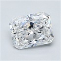 Natural Diamond 1.40 Carats, Radiant with  Cut, D Color, VS1 Clarity and Certified by GIA