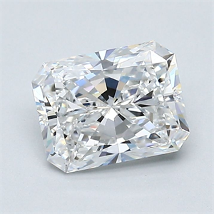 Picture of Natural Diamond 1.40 Carats, Radiant with  Cut, D Color, VS1 Clarity and Certified by GIA
