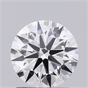 Lab Grown Diamond 1.35 Carats, Round with Ideal Cut, D Color, VS1 Clarity and Certified by IGI